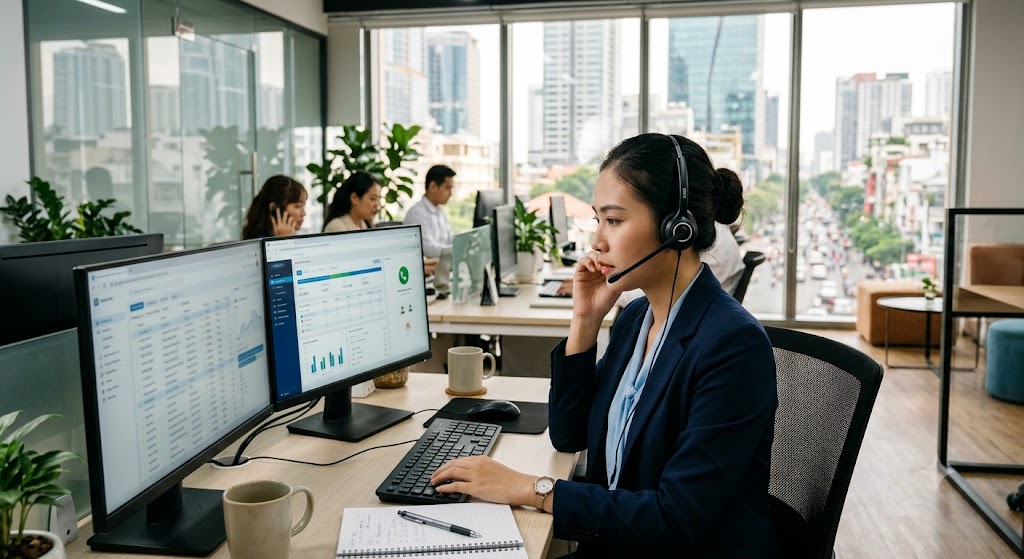 Ảnh 1: tại sao đội ngũ telesale bđs cần đầu tư công cụ làm việc chuyên nghiệp