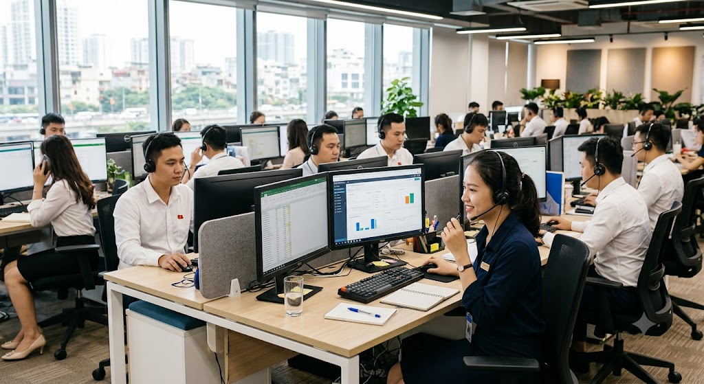 Ảnh 1: tại sao đội ngũ telesale bđs cần trang bị công cụ làm việc chuyên nghiệp