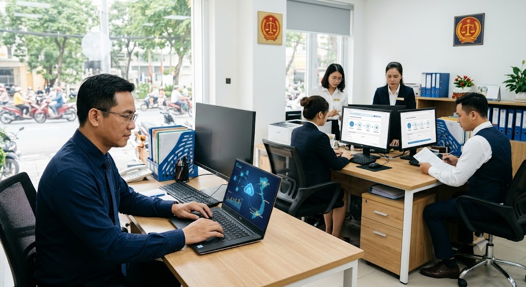 Ảnh 2: tại sao nên dùng phần mềm quản lý cho chuỗi văn phòng thừa phát lại