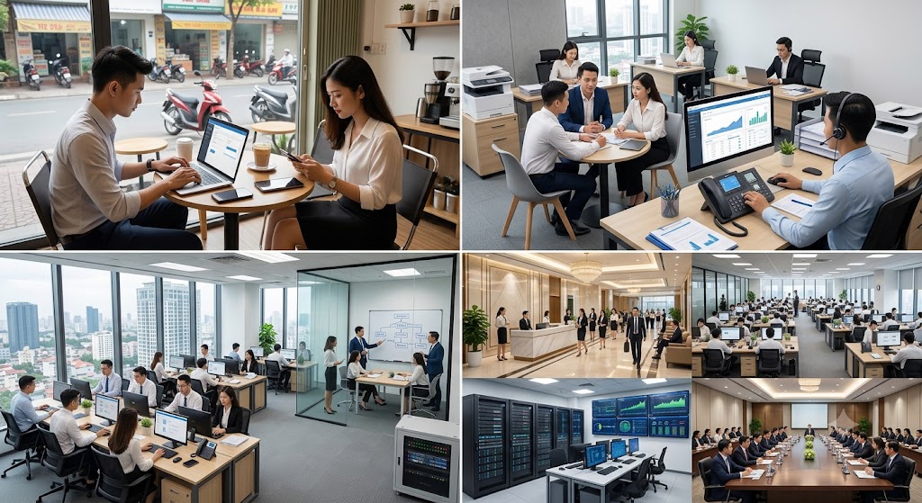 Ảnh 2: tổng quan thời gian triển khai crm bđs theo quy mô sàn