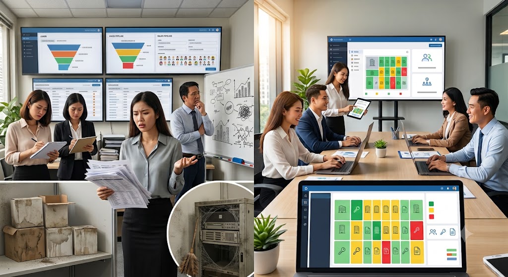 Ảnh 1: tổng quan về crm chung và crm bất động sản